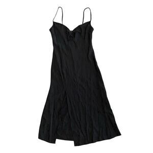 Forever 21 Floral‎ Embroidered Maxi Dress Womens Size S Black Whimsygoth